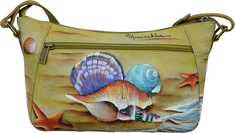Anuschka Handbemalte Hobo Schultertasche aus Echtleder Gift Of The Sea, Gift Of The Sea