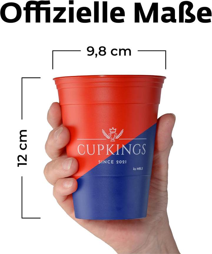 CUPKINGS Party Becher Set | 22 Hartplastik Becher Made in Germany | Festival Zubehör & Party Deko |
