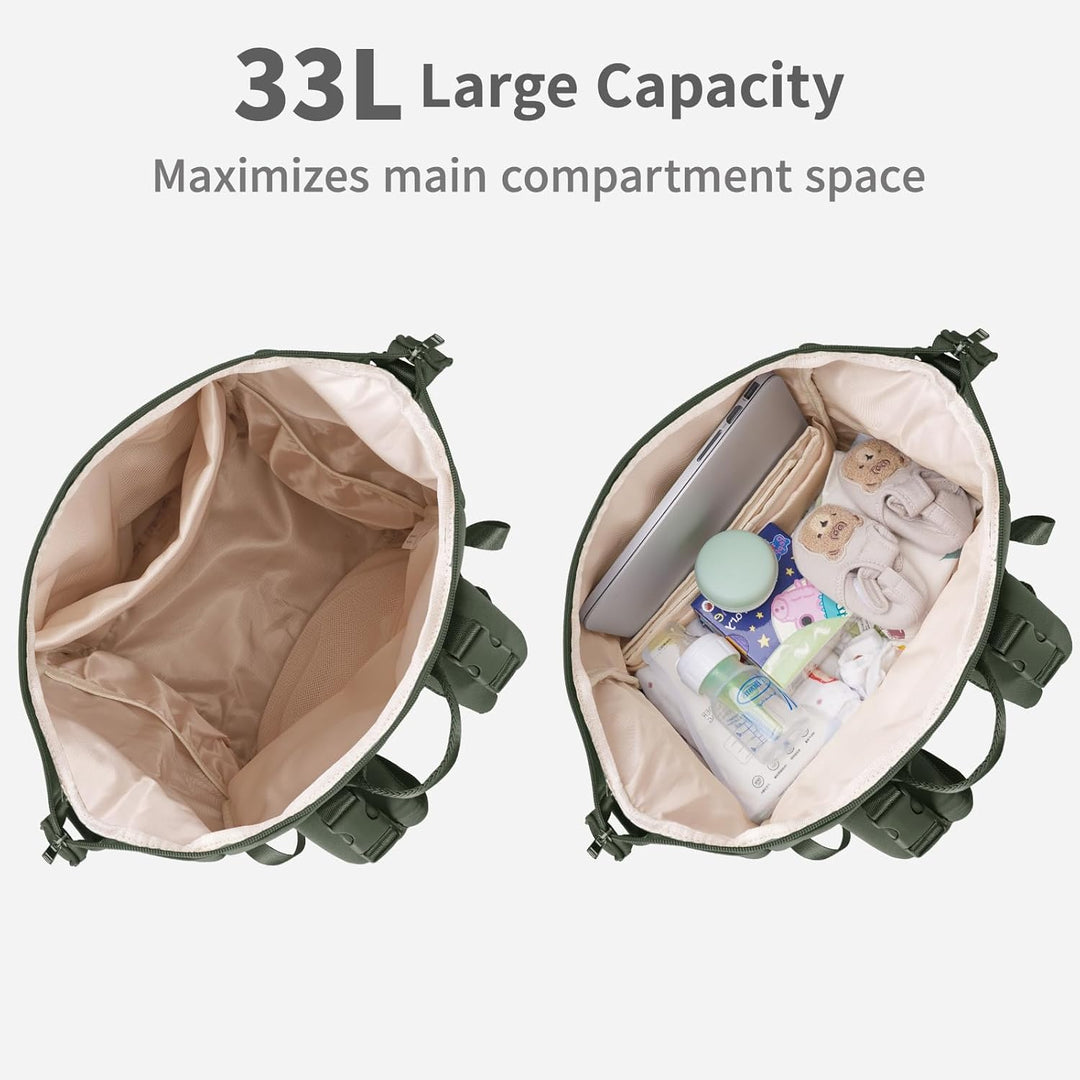 CEI-CEI Baby Wickeltasche/Rucksack mit Isolierter Flaschentasche, Wasserdichtes Neoprengewebe, Wicke