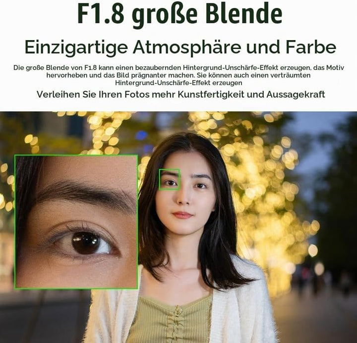 7artisans AF 50mm F1.8 FE STM-Objektiv für spiegellose E-Kameras A6000 A7 und NEX-Serie, Vollformat,