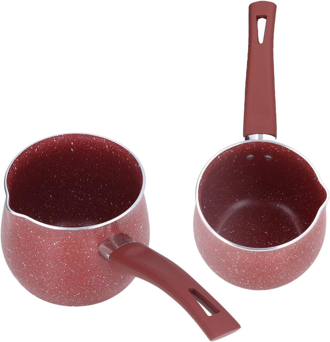TOPINCN Einhand 10cm Schmelztopf, Mini Milchpfanne Zum Kochen von Klebrigen Saucen, Aufwärmen von Mi