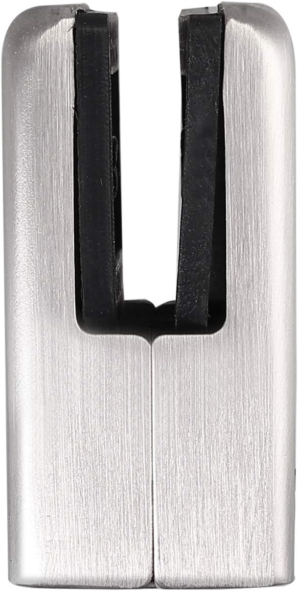 AUTOUTLET 8x Glashalter Set, Quadrat Edelstahl Klemmhalter, 9/10mm Glasklemme, Eckig Verstellbare Gl