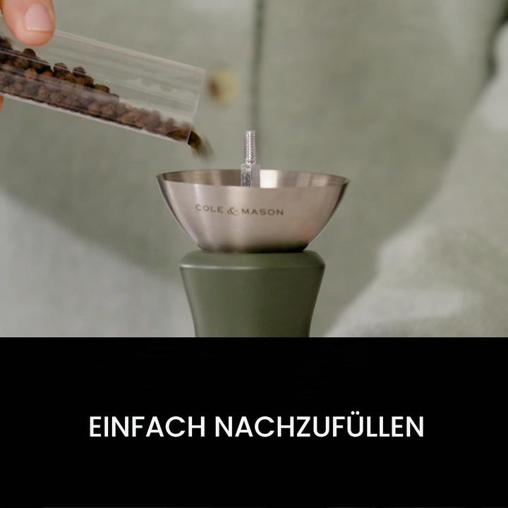 Cole & Mason Kenton Salz- und Pfeffermühle, Rosmarin, Verstellbarer Mahlgrad, Langlebiges Keramikmah
