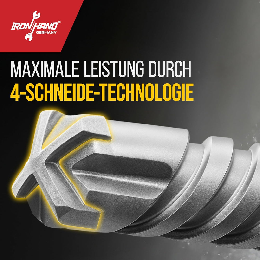 Iron Hand Germany - SDS Plus Bohrer 7er Set - 5mm, 6mm, 6mm, 8mm, 8mm, 10mm, 12mm - Betonbohrer, Ham