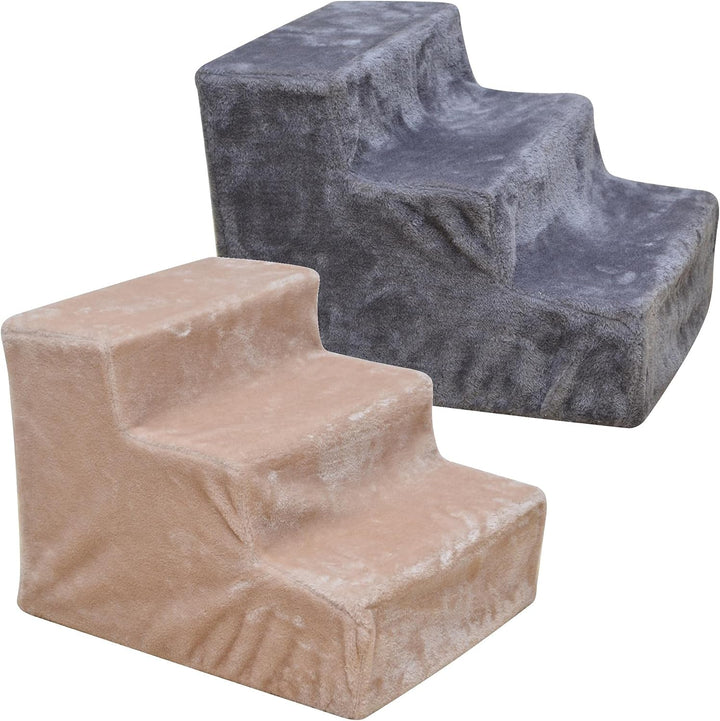 ESTEXO Hundetreppe Katzentreppe Haustiertreppe Tiertreppe Treppenstufen Plüschbezug Einstieghilfe 3