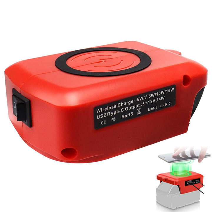 18 V mobiler kabelloser tragbarer Ladeadapter, Ladegerät für Einhell Power X-Change, universelle 15