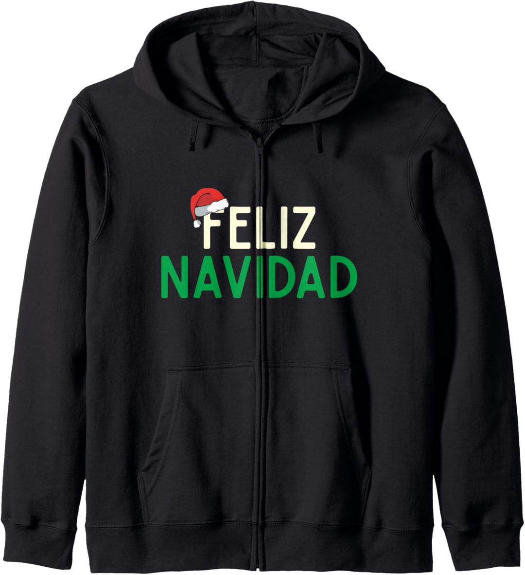 Spanish Christmas Feliz Navidad Santa Hat Fun Mexican Party Kapuzenjacke