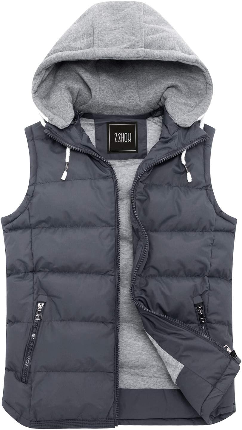 ZSHOW Herren Winter Weste Gesteppte Polsterung Puffer Ärmellos Jacke Warme Outdoor Weste Körperwärme