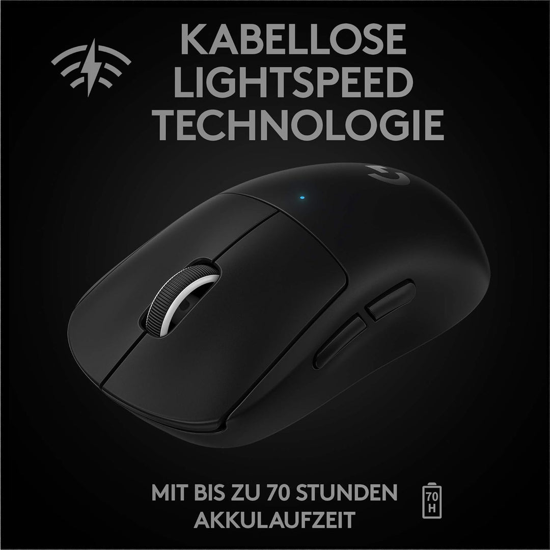 Logitech G PRO X SUPERLIGHT kabellose Gaming-Maus mit HERO 25K Sensor, Ultra-leicht mit 63g, 5 progr