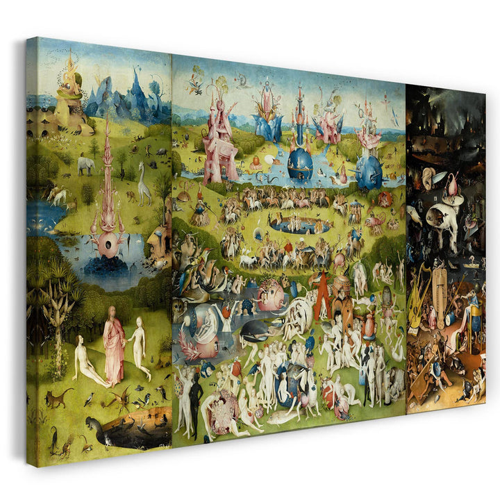 Printed Paintings Leinwand (80x60cm): Hieronymus Bosch - Der Garten der Lüste (1490/1510) - Alle 80x