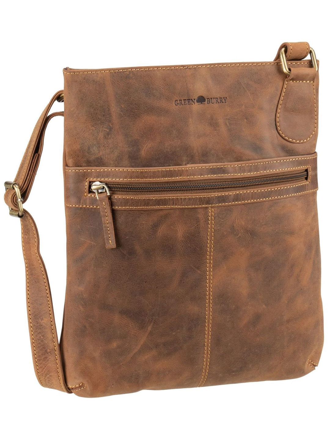 Greenburry Vintage Umhängetasche Leder 25 cm