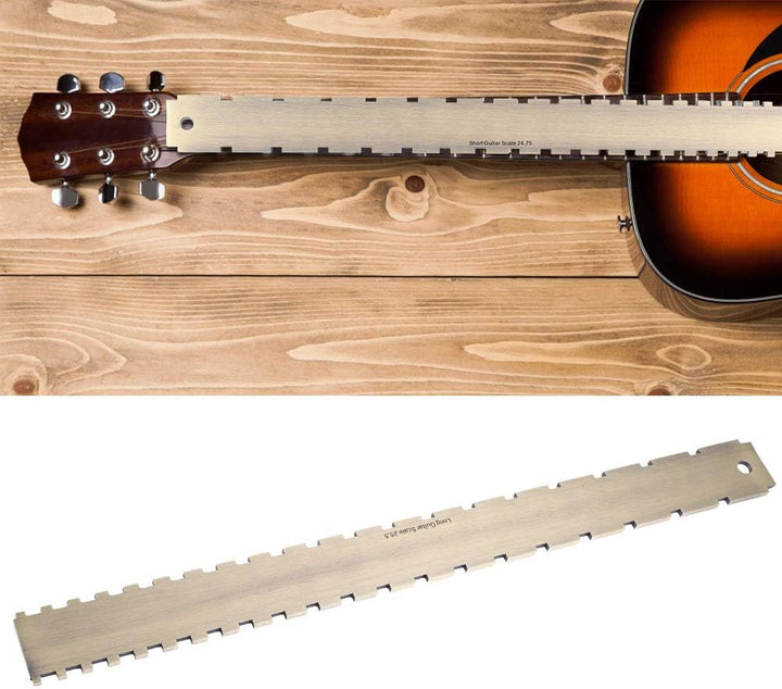Gitarrenhals Gekerbtes Straight Edge Guitar Gitarrenbauer Werkzeug 24,75 Gekerbte Griffbrett Dual Sc