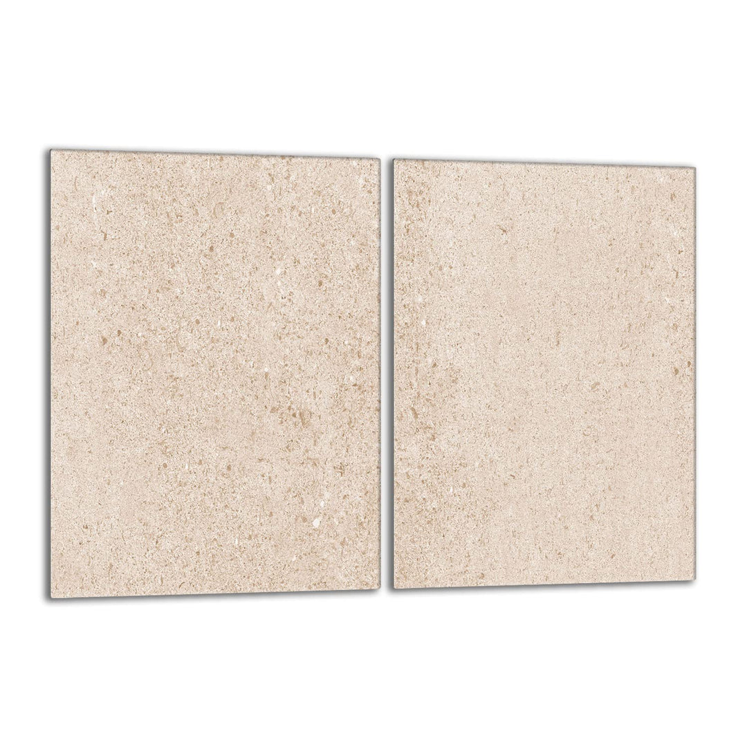 Herdabdeckplatten Set 2x40x52 cm Ceranfeld Abdeckung Glas Spritzschutz Abdeckplatte Glasplatte Herd