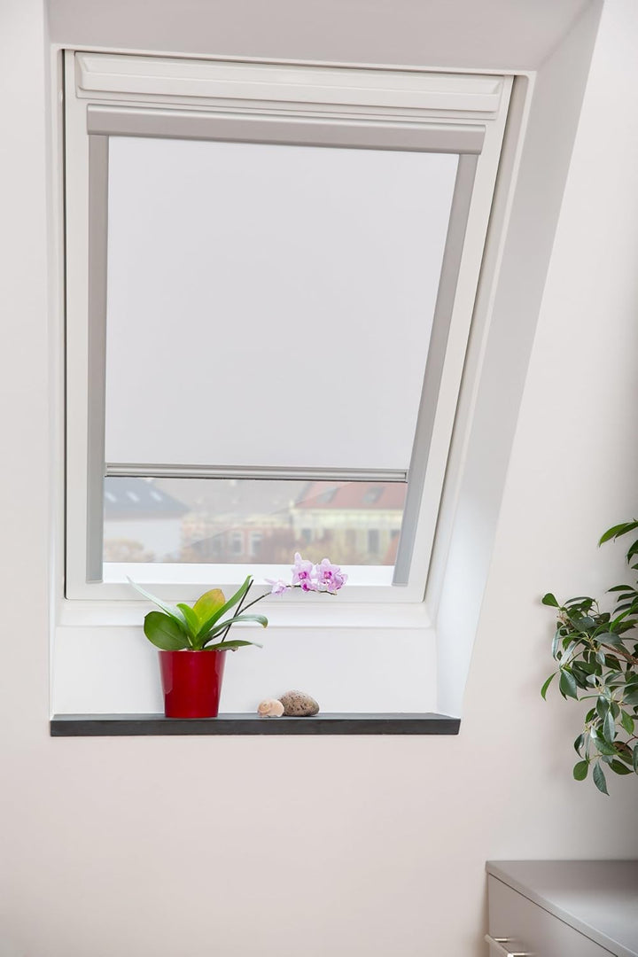 Lichtblick Dachfensterplissee, Stoff, Weiss, 49,3 x 94 cm (F6) (B x L) 49,3 x 94,0 cm (F06) (B x L)