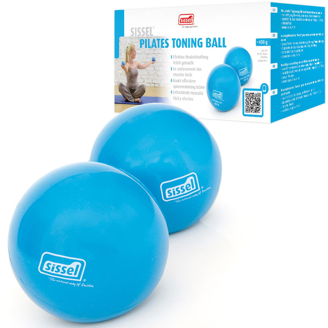 SISSEL® Pilates Toning Ball 2er-Set 900g | Optimale Ergänzung für Balance &amp; Kraft | Vielseitiges Tra