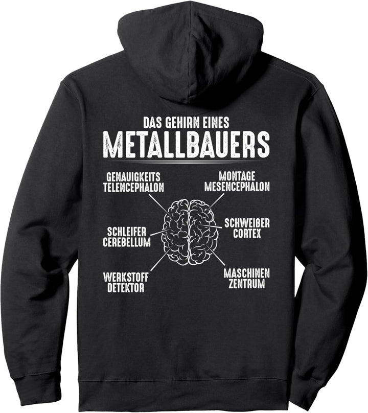 Typisches Gehirn Metallbauer Pullover Hoodie