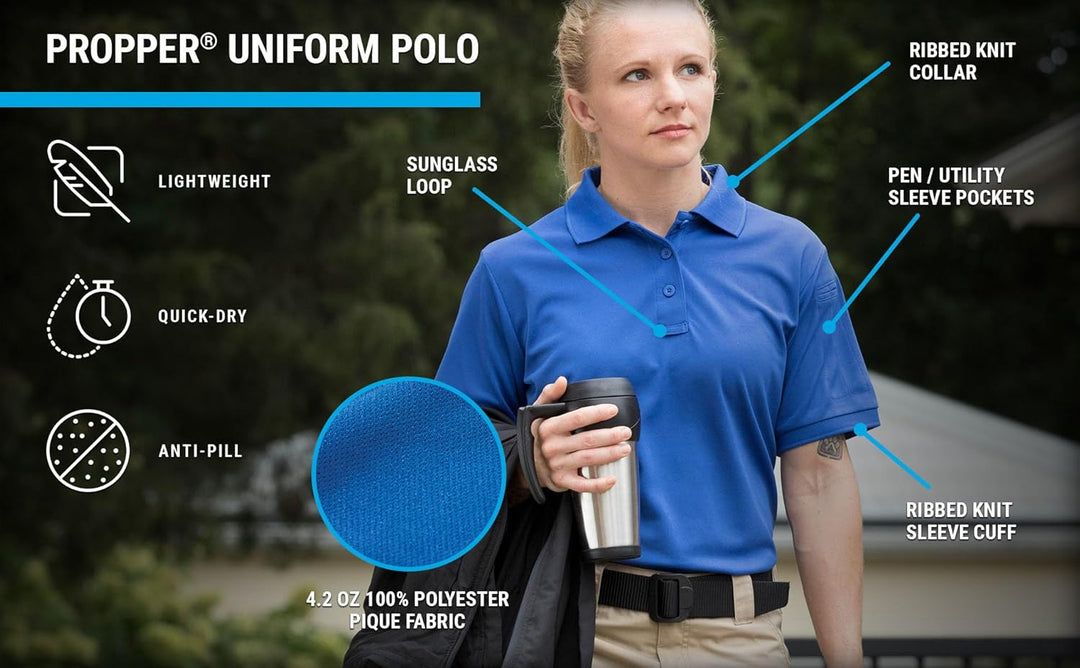 Propper Damen Uniform Polo Short Sleeve 4XL Kobalt, 4XL Kobalt