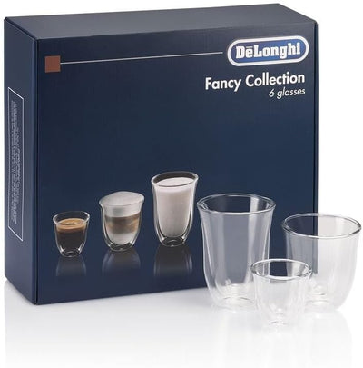 De'Longhi 5513296671 DLSC302 Delonghi Fancy Box Thermogläser, aus Glas, 1 liters , 6er-Set, transpar