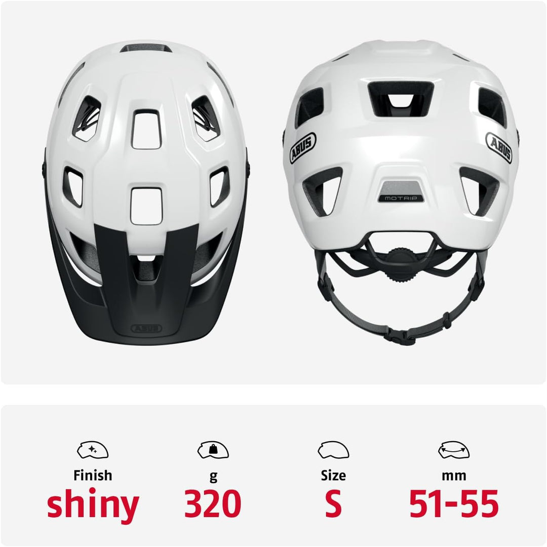 ABUS MTB-Helm MoTrip - robuster Fahrradhelm mit höhenverstellbarem Schirm für Mountainbiker - indivi