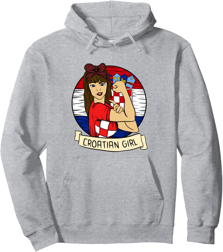 Croatian Girl Kroatisches Mädchen Kroatisch Kroatien Pullover Hoodie