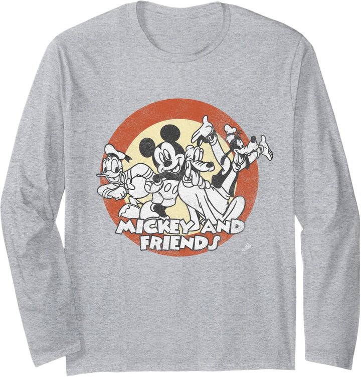 Disney Mickey And Friends Retro Circle Portrait Langarmshirt