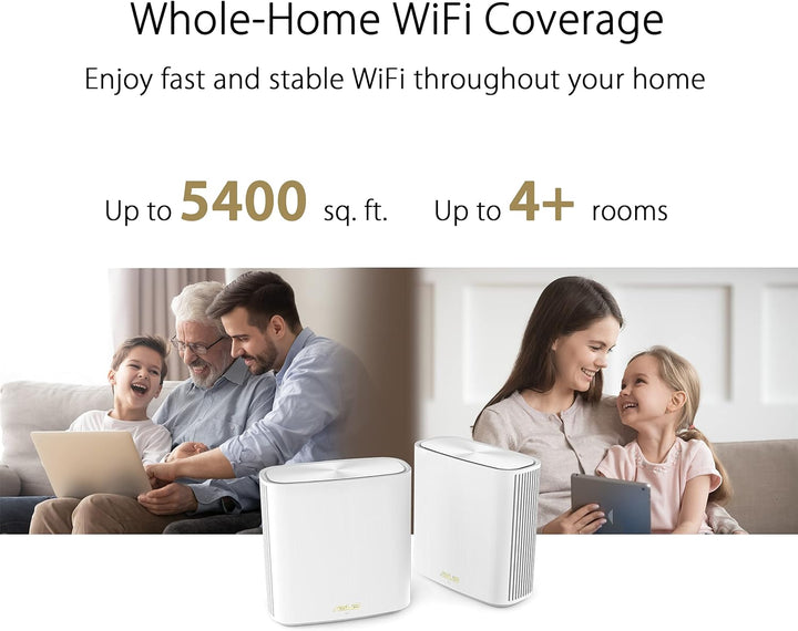 ASUS ZenWiFi XD6S AX5400 2er Set Weiss kombinierbarer Router (AX5400 Whole-Home Dual-Band Mesh WiFi