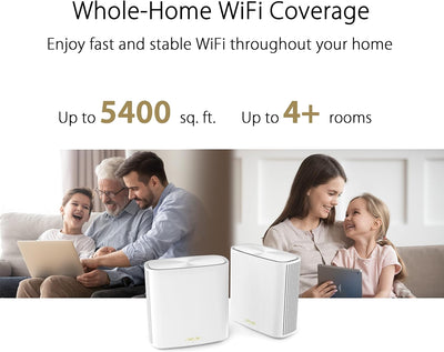 ASUS ZenWiFi XD6 AX5400 2er Set Weiss kombinierbarer Router (AX5400 Whole-Home Dual-Band Mesh WiFi 6