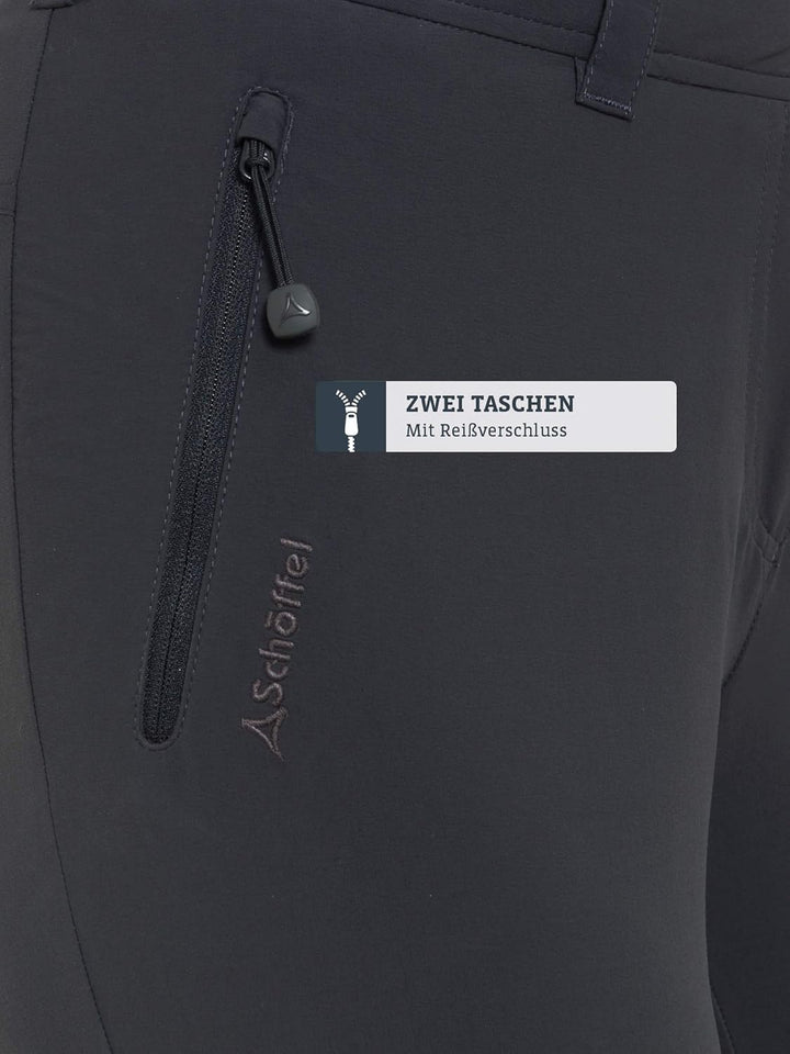 Schöffel Damen Pants Engadin, Outdoor Hose, strapazierfähige Wanderhose für Frauen, wasserabweisende