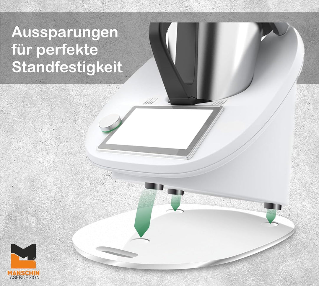 Premium Gleitbrett für den Thermomix - TM5, TM6 &amp; TM31 - Hochwertiger Gleiter aus Premium Acrylglas
