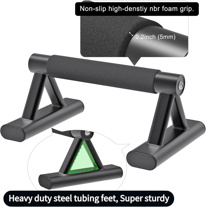 SELEWAERE Calisthenics Equipment Liegestützgriffe - Rutschfest Parallettes Handstand Griffe Robuste