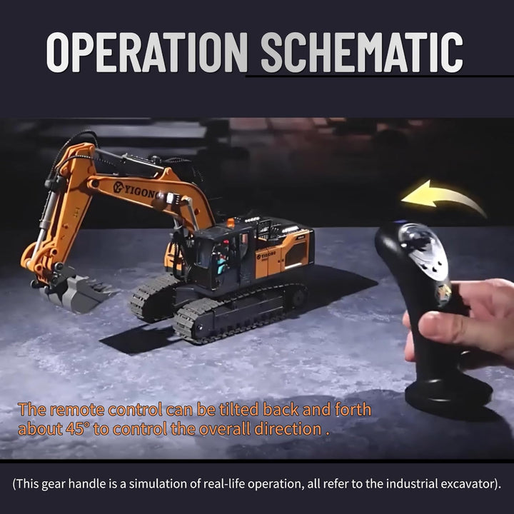 RC Bulldozer, 11 Kanal Ferngesteuertes Bulldozer Baufahrzeug Spielzeug 1:20 Voll funktionsfähiger RC