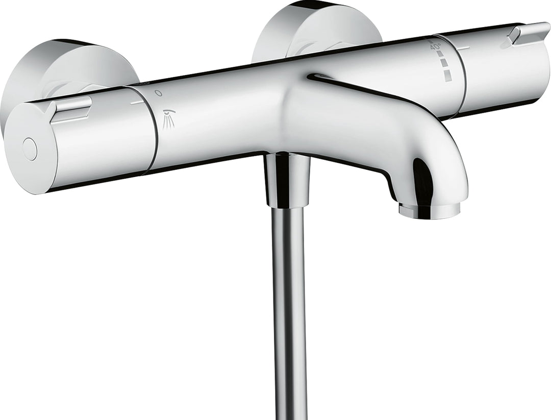 hansgrohe Ecostat - Wannenthermostat Aufputz, Wannenarmatur mit Sicherheitssperre (SafetyStop) bei 4