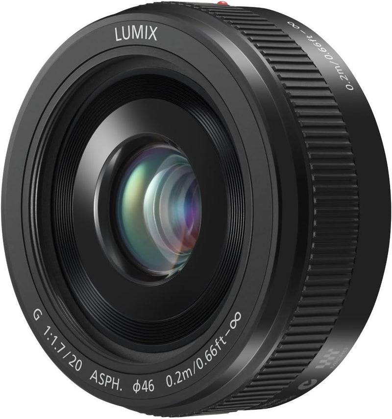 Panasonic LUMIX G II Objektiv, 20 mm, F1.7 ASPH, MIRRORLESS Micro Four Thirds, H-H020AK (USA Schwarz