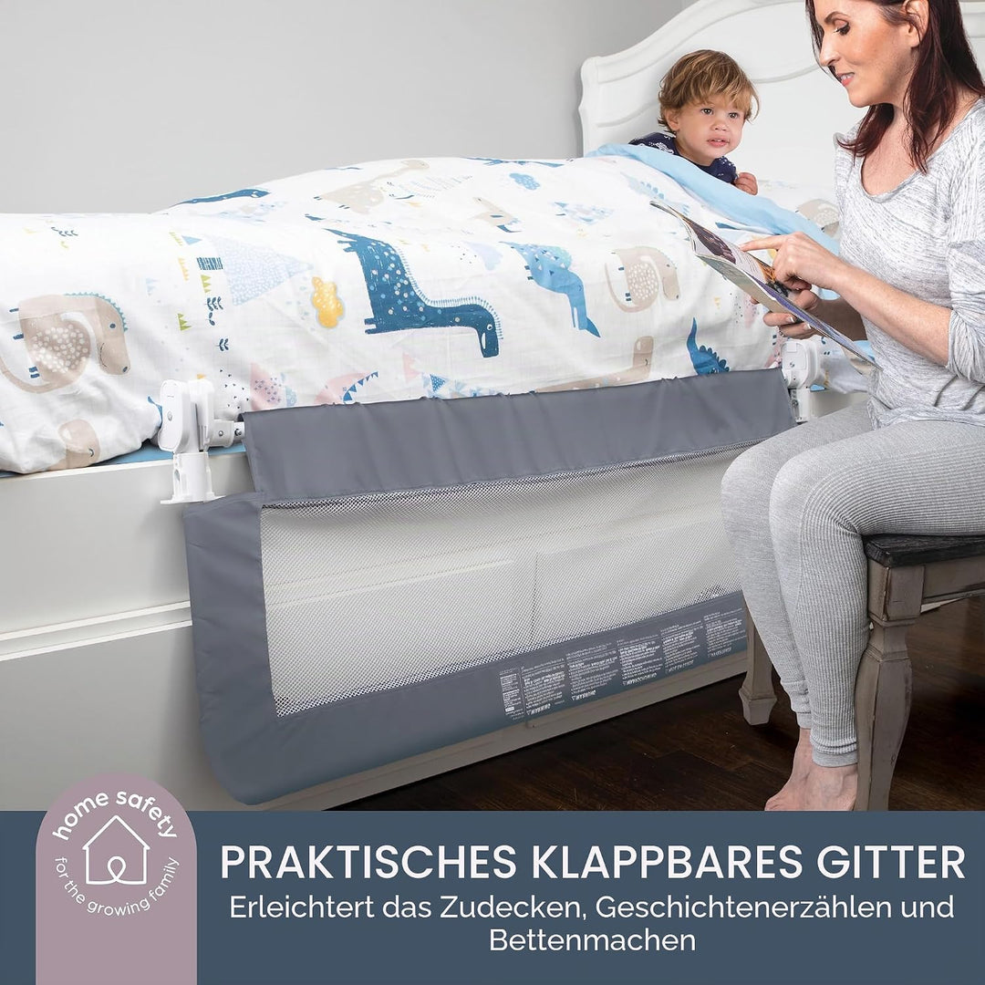 Dreambaby G7760 Prag Kleinkinder Bettgitter – Faltbar &amp; Tragbar – Geeignet für Flach- &amp; Lattenrostbe