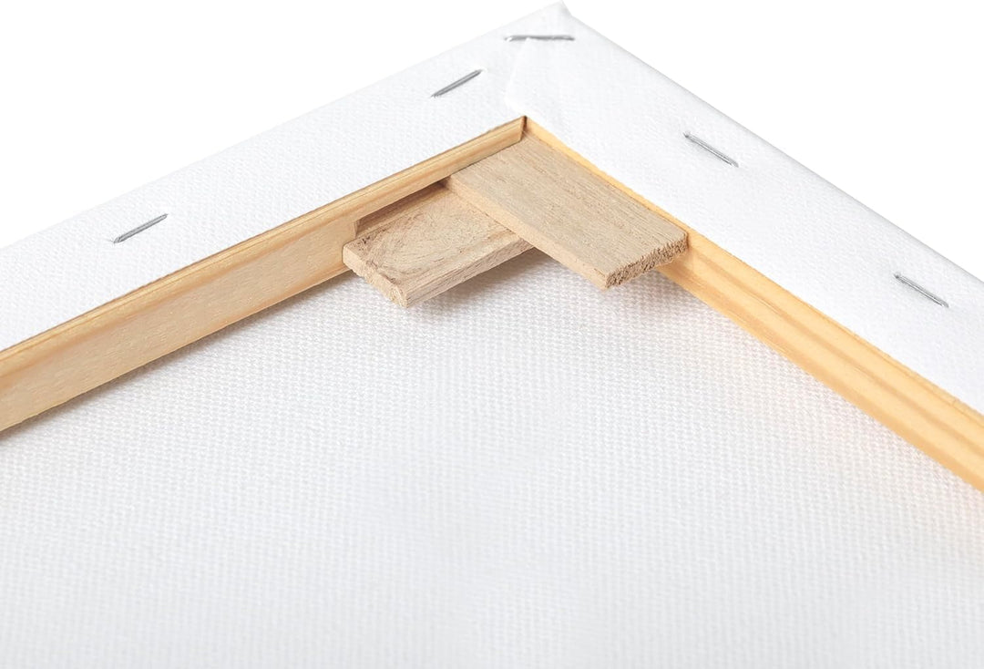 5 Stück Leinwand 24x30 cm aus Baumwolle 380 g/m² Leinwände zum bemalen 100% Säurefrei 3-fach weiss g