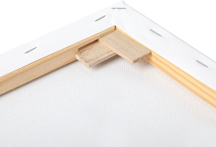 5 Stück Leinwand 24x30 cm aus Baumwolle 380 g/m² Leinwände zum bemalen 100% Säurefrei 3-fach weiss g