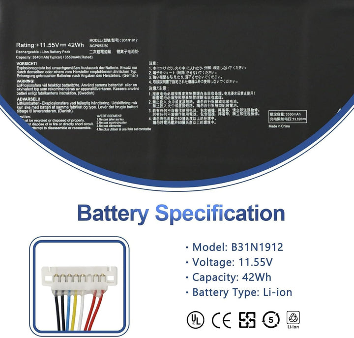 ANTIEE B31N1912 C31N1912Akku Kompatibel mit ASUS VivoBook Go 14 15 E410KA E410MA E510KA E510MA L410M