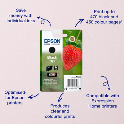 Epson 235M206 Original 29 Tinte Erdbeere, XP-235 XP-332XP-335XP-432XP-435XP-245XP-342XP-345XP-442XP-