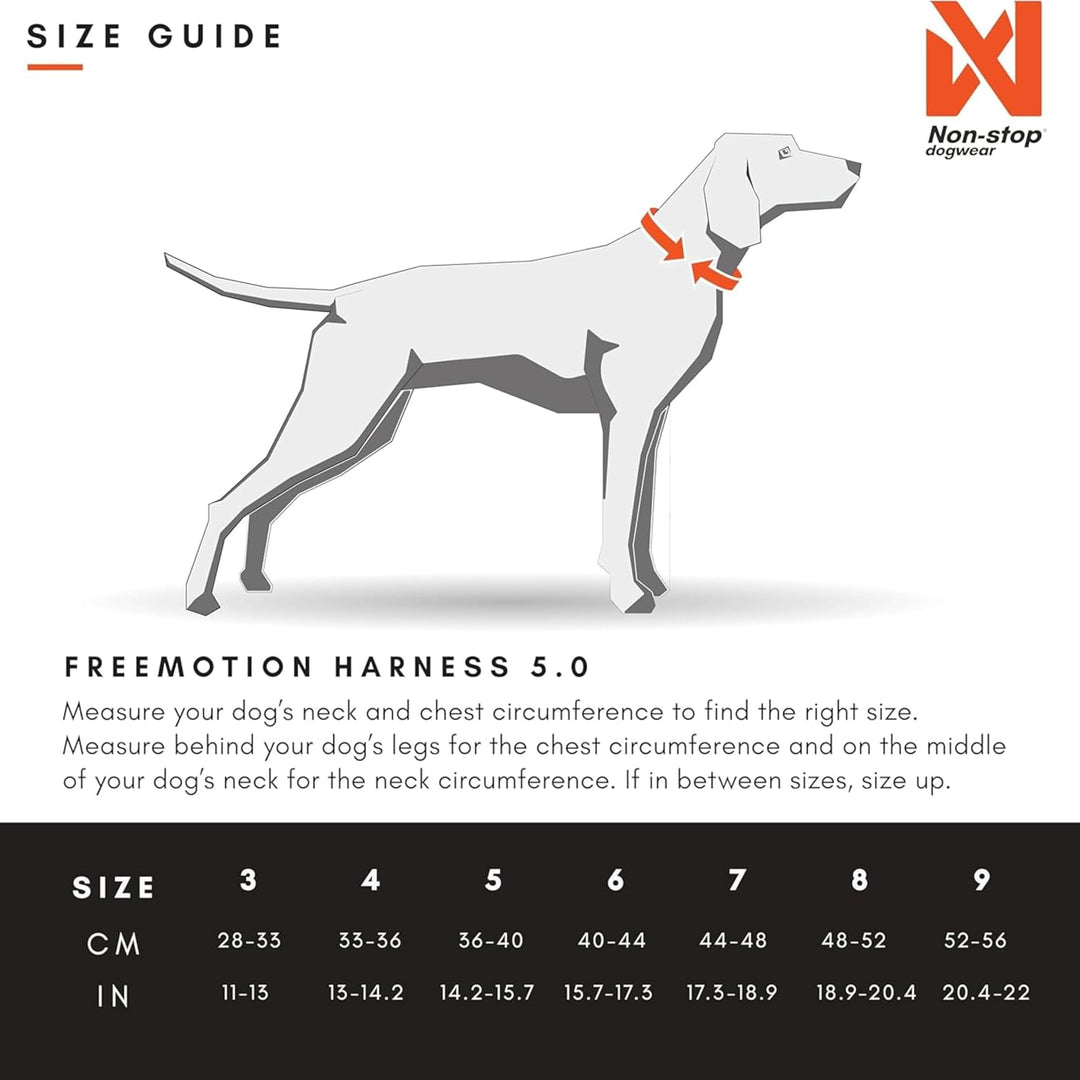 Non-stop dogwear FREEMOTION Harness 5.0 |111| Hundegeschirr für alle Sportarten, Grösse:5, 5