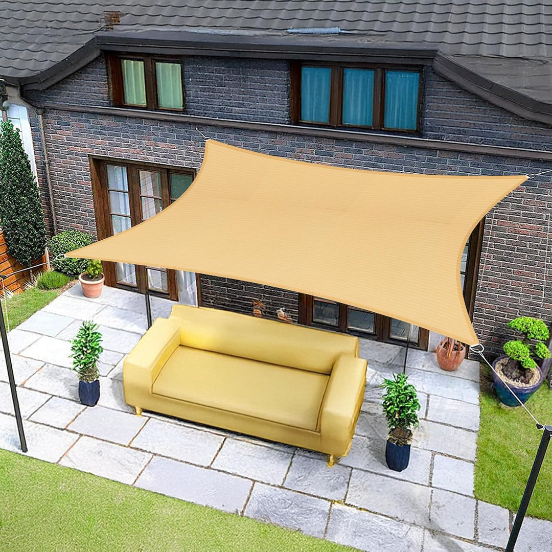 Sunnylaxx 3x3m Sonnensegel Quadrat, Wasserdicht Sonnenschutz Sunsegel Color Sand, 95% UV-Schutz,für