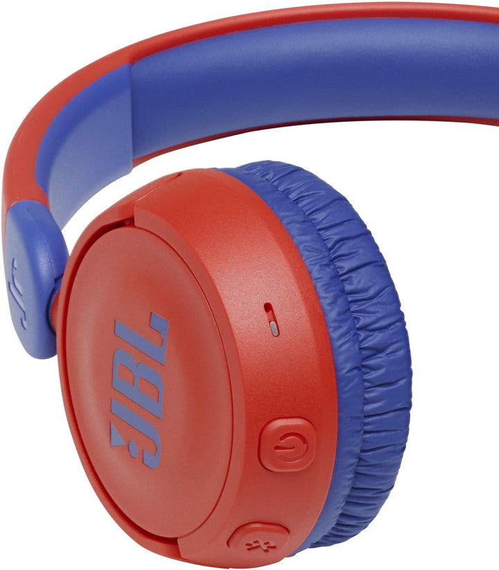 JBL Jr310 BT On-Ear Kinder-Kopfhörer in Rot-Blau – Kabellose Bluetooth-Ohrhörer mit Headset und Fern
