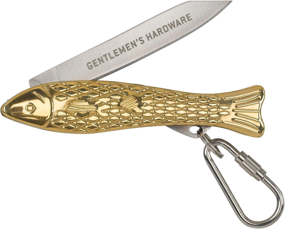 Gentlemen's Hardware Fischstiftmesser, goldfarben Fish Taschenmesser - Messing, Fish Taschenmesser -