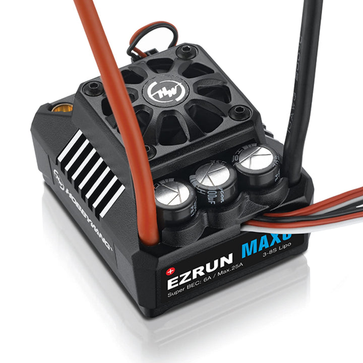 HobbyWing Ezrun MAX6 ESC (3-8S) 1,6 Scale Waterproof Brushless ESC SKU:30105000