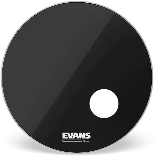 Evans BD26RB Resonanzfell mit 12,7 cm (5 Zoll) Loch 66 cm (26 Zoll) schwarz, 26 Zoll