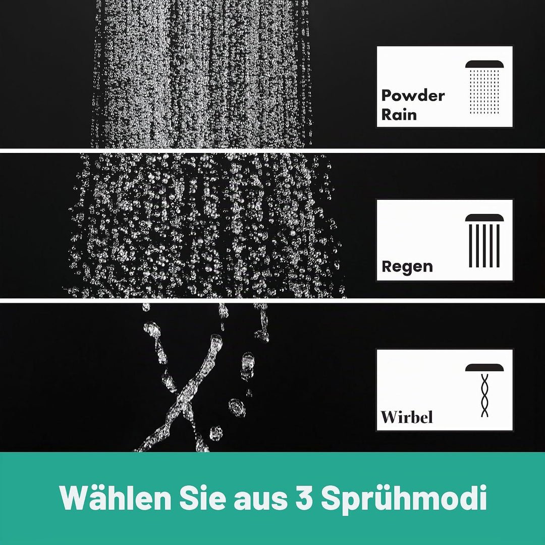 hansgrohe Raindance Select S - Duschkopf, Handbrause mit 3 Strahlarten (inkl. PowderRain), runde Dus