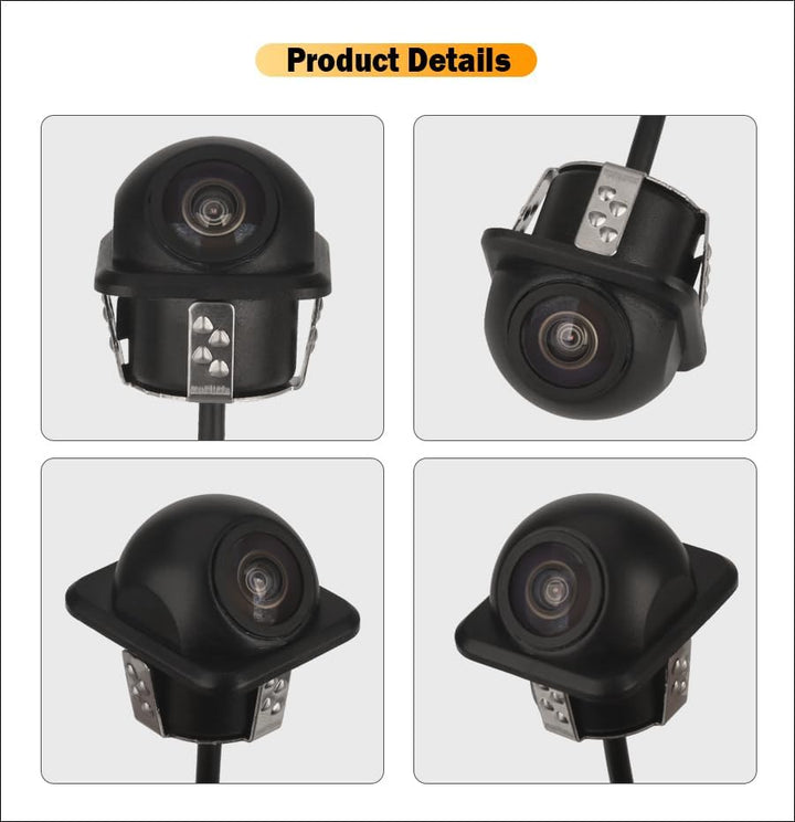 Erisin 2-in-1 150° AHD 720P / CVBS HD Mini Strohhut KFZ Auto Rückansicht Rückfahrkamera Wasserdicht