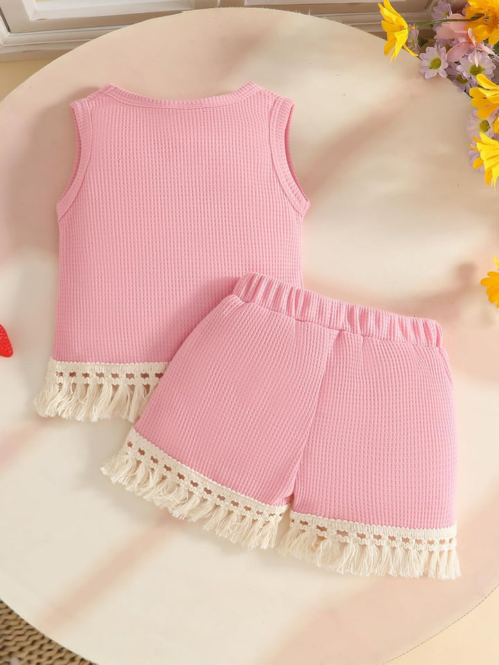 Kleinkind Baby Mädchen Kleidung Blumen Rüschen T-Shirts Tops Shorts Süsse Sommer Kleidung Sets 6-9 M