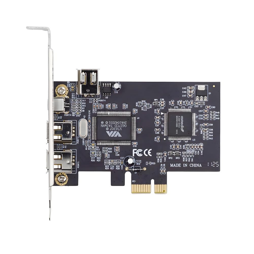 xiwai PCI-E 1X 4X 16X zu IEEE 1394a Firewire 400 Capture Card 6Pin und 4Pin 4 Ports PCI Express Kart