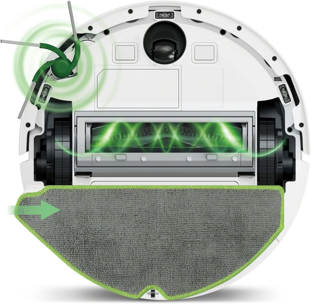 iRobot Roomba® 115 Combo Saug- und Wischroboter + AutoEmpty™ Dock, 15k Pa Saugleistung, Bürsten und