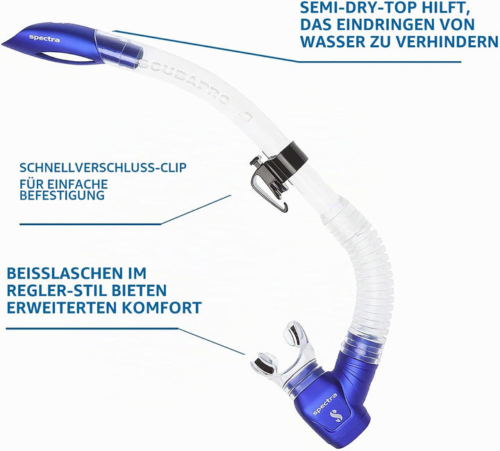SCUBAPRO Schnorchel Spectra metalicblau, metalicblau